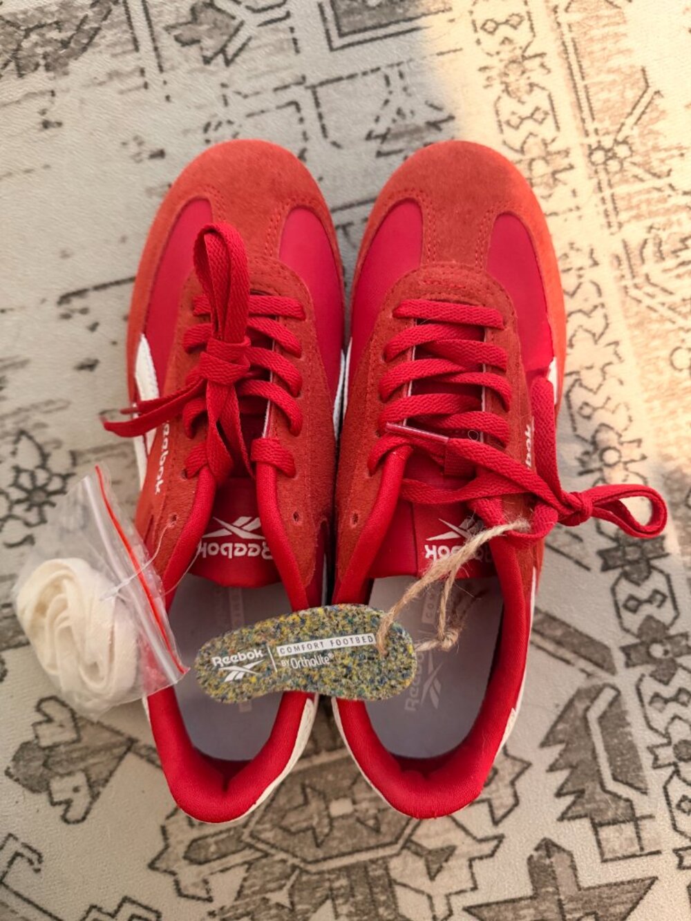 Retro Discontinued Red and White Reebok Casual Sneakers - New With Tags